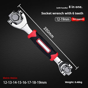 Multifunction Tiger Wrench 52 in 1 Tools <b>Socket</b> Works with Spline Bolts Torx 360 Deg 6-Point Universial Furniture Car Repair - Product Image 4