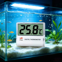 Thermomètre numérique pour aquarium, grand écran LCD transparent, affichage de la température à l'intérieur du réservoir, 0-40 ℃   pour aquarium, terrarium pour reptiles