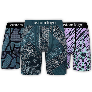 Calzoncillos Boxer Personalizados CELINNE para Hombre, Sin Costuras, Pierna Larga, Transpirables, de Secado Rápido, Ropa Interior Deportiva Masculina - Product Image 2