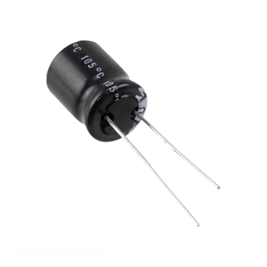 Condensateur radial traversant UVY2A680MPD, aluminium, 68 µF, 20 %, 100 V, TH 68 µF - Product Image 1