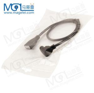 ที่กำหนดเองมาตรฐานใหม่ HDMI เป็น HDMI ชายกับหญิงสายต่อขึ้นโค้ง90องศา50เซนติเมตรสาย HDMI - Product Image 6