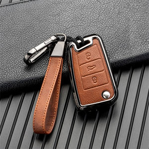 Custodia chiave auto per Volkswagen VW Golf 7 gti Mk7 R Touran Skoda Octavia 3 superba <span class=keywords><strong>Karoq</strong></span> Kodiaq Seat Leon Mk3 Ateca <span class=keywords><strong>accessori</strong></span> - Product Image 1
