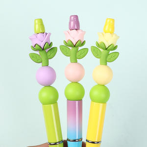 Groothandel Mooie 3d Bloem Thema Siliconen Tulp Siliconen Pennen Focale Kralen Charms Topper - Product Image 5