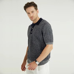 Camisetas Polo de Punto Acanalado con Mezcla de Lana y Rayas Verticales de Verano para Hombre, Camisa Polo para Caballero - Product Image 5