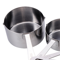 4 tasses de mesure pour la poudre en acier inoxydable, tasse doseuse de cuisine, vente en gros