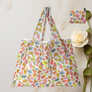 Sac fourre-tout personnalisable, extensible et pliable en polyester Ripstop, réutilisable, design écologique, motif lettres, longueur de poignée - Product Image 6