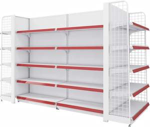 Estantes de pared <span class=keywords><strong>minimarket</strong></span> resistentes de metal de tamaño de color personalizado de fábrica <span class=keywords><strong>para</strong></span> góndola de exhibición de cosméticos - Product Image 5