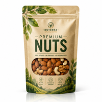 Sachet Mylar personnalisé ZA Pack avec fenêtre, idéal pour l'emballage de noix, amandes, noix de cajou et pistaches