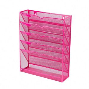 Sam Office or Home Purple Mesh Desk Organizer 6 Layers Paper Holder Desktop <b>File</b> Letter Mail <b>Document</b> Sorter - Product Image 2