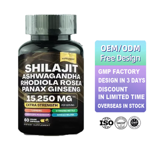 AusresonハーブカプセルコンビネーションShilajit Ashwagandhaウコンイチョウロディオラパナックス韓国赤人参カプセル - Product Image 2