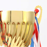 Grande tasse en métal trophée coupe du monde Sport sans capuchon doré galvanoplastie trophée tasse pour affaires promotionnelles bricolage casquette trophées