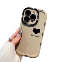 Coque de téléphone pour Apple 17 16 15 iPhone 14 Pro Max, design gonflé, modèles antichoc Plus et XR, Lucky Day