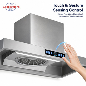 Hotte de cuisine professionnelle 1500 mm à tête unique 1000 W en acier inoxydable avec commande tactile 36 m³/min Fabricant OEM ODM - Product Image 4