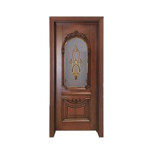 Venta directa de fábrica de Foshan, <span class=keywords><strong>puerta</strong></span> moderna de madera maciza de Congo Sapele para Interior, madera de nogal, Casla, baño, apartamentos, hoteles, villas - Product Image 5