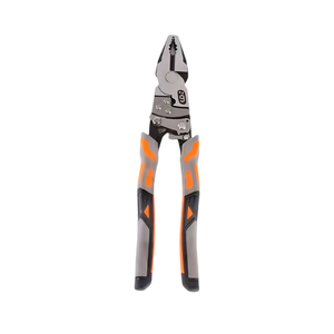 Cisailles à fil à cliquet orange-gris personnalisées, pinces à serrage robustes, version industrielle et domestique - Product Image 1
