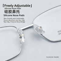 34765 Montures de lunettes élégantes pour hommes d'affaires, en titane à mémoire de forme haute élasticité, électroplaquées IP sous vide