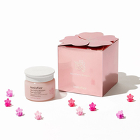 Boîtes d'emballage personnalisées pour crème cosmétique en forme de fleur, design unique, pour les soins de la peau