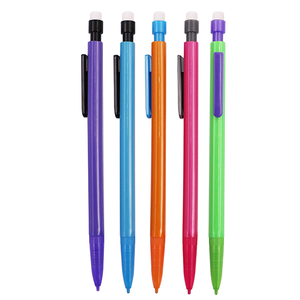 Gran oferta, lápiz mecánico automático retráctil de plástico de colores vibrantes de 0,5mm y 0,7mm con borrador - Product Image 1
