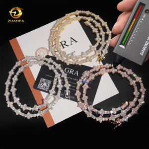 Bracelet Chaîne Tennis Moissanite Mini Croix 3mm 4mm Bijoux Hip Hop Argent 925 Iced Out Collier Chaîne Tennis pour Hommes et Femmes - Product Image 1