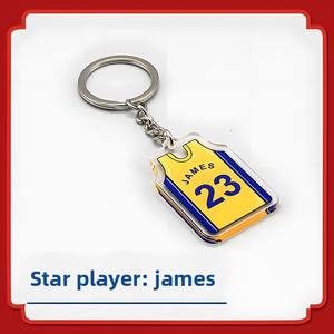 Porte-clés pendentif maillot minimaliste en acrylique <span class=keywords><strong>HD</strong></span> <span class=keywords><strong>NBA</strong></span> Kobe Curry James, souvenir pour fan de basketball, cadeau - Product Image 3