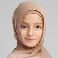 Hijab en Modal Uni de Taille Mini pour Enfants 60*22 Pouces, Tissu Respirant en Modal Tissé Bambou de Bonne Qualité pour Jeunes Filles Musulmanes