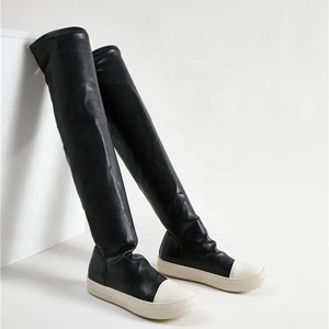 New Colors Green Orange Latest Four Seasons Thigh High <b>Boots</b> Flat Over the Knee Long <b>Boots</b> Women Causal Shoes - Product Image 3