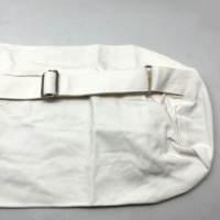 Sac de transport pour tapis de yoga en coton LEECORK, minimaliste, 100% coton, avec corde naturelle et perles en bois, logo personnalisé OEM, sangle réglable, vente en gros