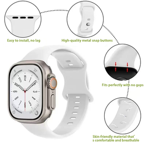 Cinturino di Ricambio in Silicone 49mm 46mm per <span class=keywords><strong>Apple</strong></span> <span class=keywords><strong>Watch</strong></span> Ultra 3 2 Serie 11 10 9 8 SE Sport - Product Image 5