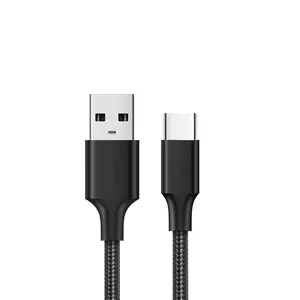ISO9001 chứng nhận 1m 1.2m 1.5m bện Loại C Cáp USB đồng bộ Cáp dữ liệu cho điện thoại di động USB chargering Cáp
