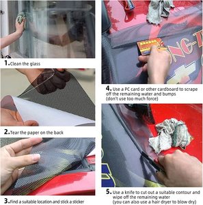 Impression personnalisée PVC perforé Vision à sens unique graphique étanche verre voiture fenêtre couvrant <span class=keywords><strong>autocollant</strong></span> perforé - Product Image 2