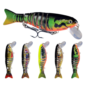 WEIHE 10.5cm 17g 5 Colors Artificial Multi Jointed Sections Fishing Lure Wobblers Sinking Swimbait