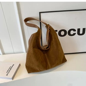 2026 Fall Winter Retro <b>Tote</b> Bag for Women Maillard Style Suede Shoulder Bag Large Capacity Casual Work Bag - Product Image 5