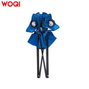 เก้าอี้พับแคมป์ปิ้ง Woqi สีน้ำเงิน ผ้า Oxford ขนาด 96x53x107 ซม. พร้อมที่วางแก้วและพนักพิงตาข่ายสำหรับใช้งานกลางแจ้ง - Product Image 2