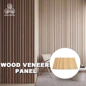 Panneaux muraux en placage de bois MUMU en chêne cerisier, pin et noyer, panneaux muraux en bois, planches unies - Product Image 4