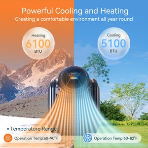 Điều hòa di động có chức năng sưởi ấm Làm mát hoạt động ít tiếng ồn cho xe hơi gia đình Xe tải phòng sử dụng ngoài trời Công cụ khẩn cấp - Product Image 2