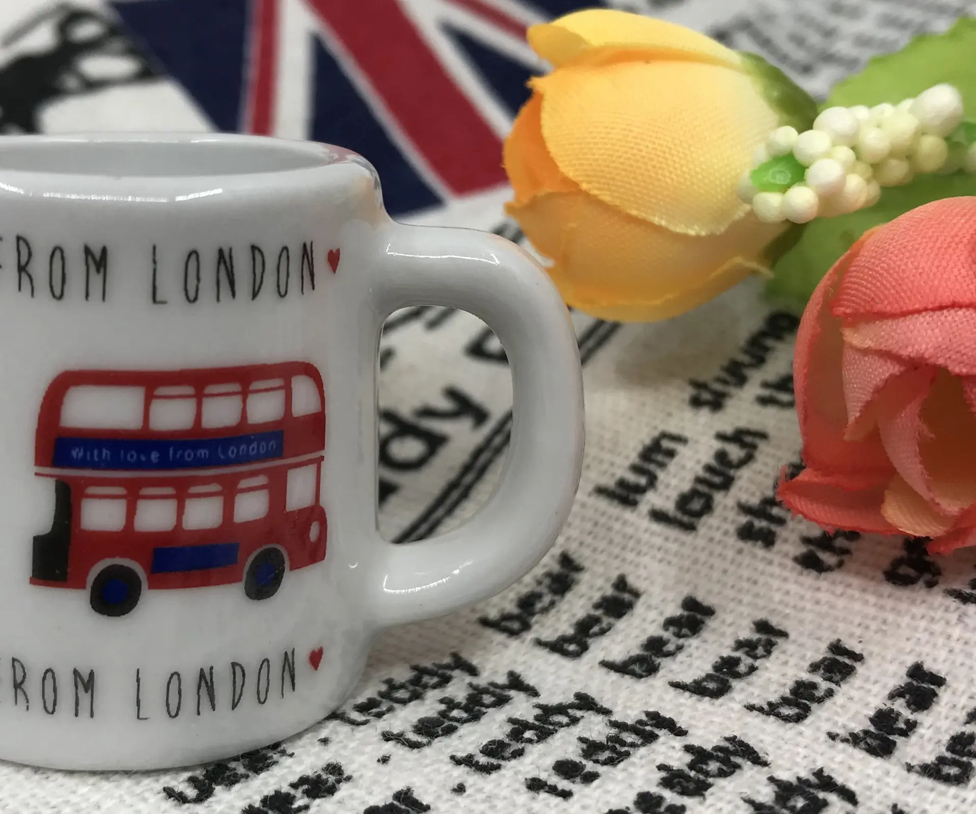 Londres Lembrança Presentes Porcelana Esmalte Half Cup Estilo ímãs geladeira decoração home frigorífico adesivos