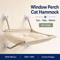 Hamac de fenêtre pour chat à ventouse, lit pour chat, plateforme de relaxation et de bain de soleil, mobilier pour chat gain de place, vente en gros pour l'intérieur