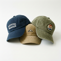 Casquette de sport déstructurée en velours côtelé de coton délavé, personnalisée avec logo brodé, respirante, imperméable, pour activités de plein air, effet vieilli