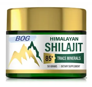 Chế độ ăn uống bổ sung Himalaya Đen shilajit nhựa Humic axit 85 + dấu vết khoáng chất phức tạp cho não tăng cường và miễn dịch hỗ trợ