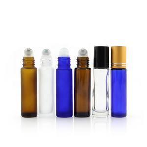 Flaconi Vuoti per Profumo Roll-on 10ml Bottiglia Sottile in Vetro Trasparente per Oli Essenziali - Product Image 1