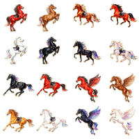 Broche Cheval Personnalisée en Émail – Épingle de Revers en Métal à Design Personnalisable – Texte/Motif Personnalisé pour Décoration Tendance