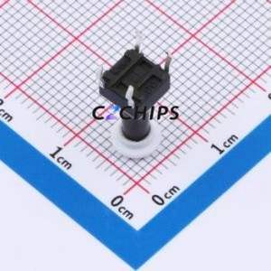 TSA06131-135B332CA-003E Tactile Switch Through hole-4P,6.1x6.1mm Switch Single Pole Single Throw Round Button 1.8N 6.1mm - Product Image 2