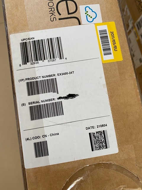Hot Sale EX3400-24T Switch 24-port 10/100/1000BaseT, 4 X 1/10G SFP/SFP+, 2 X 40G QSFP+ 1 AC PSU JPSU-150-AC-AFOincluded