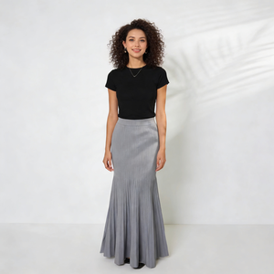 बुटीक थोक 2026 वसंत नई फैशनेबल और बहुमुखी मध्य से लंबे प्लम्मिमिंग कपास महिलाओं की आधा स्कर्ट - Product Image 1