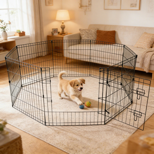 8-delige metalen hondenren, opvouwbare hondenren van draad - Product Image 1