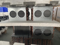 Condenseur de type H pour entrepôt frigorifique, moteur à deux ventilateurs, haute efficacité, tube à rainures internes FNH-100 100 ㎡   Surface de transfert de chaleur pour chambre froide