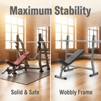 Banc de musculation inclinable réglable avec support dédié pour barre, cadre en acier carbone épais, banc de presse robuste