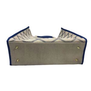 Lilalila Canvas Tote Stylish <b>Thick</b> Canvas Tote Bag with Sturdy Handles and Bottom Fashion Forward and Cruelty Free Black Blue - Product Image 3