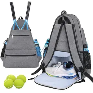 工場税関テニスバッグ女性と男性のためのテニスバックパックラケットボールを保持するための大きなテニスバックパックラケットバッグ