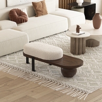 Banc moderne pour changer de chaussures, canapé pour séjour, meuble d'entrée, mobilier de loisirs, repose-pieds, utilisation en entrepôt